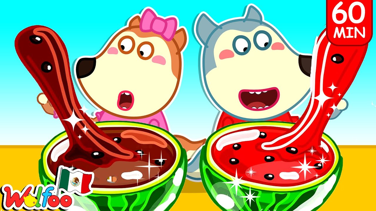 Wolfoo y Lucy hacen Desaf&iacute;o de limo de sand&iacute;a 🍉 Dibujos animados | Wolfoo en espa&ntilde;ol