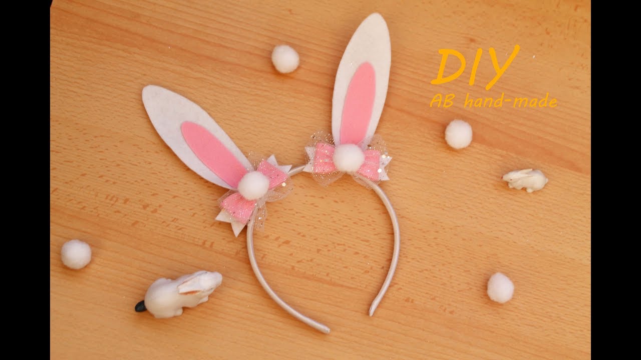 Ушки зайчик из фетра/ DIY: Felt bunny ears
