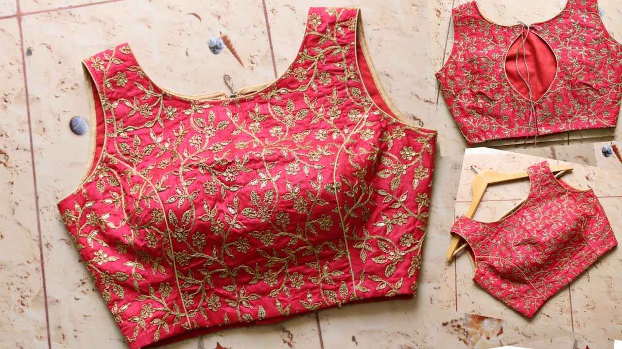 Sleeveless Model Blouse full cutting and stitching /Designer blouse back nack cutting | #sleeveless