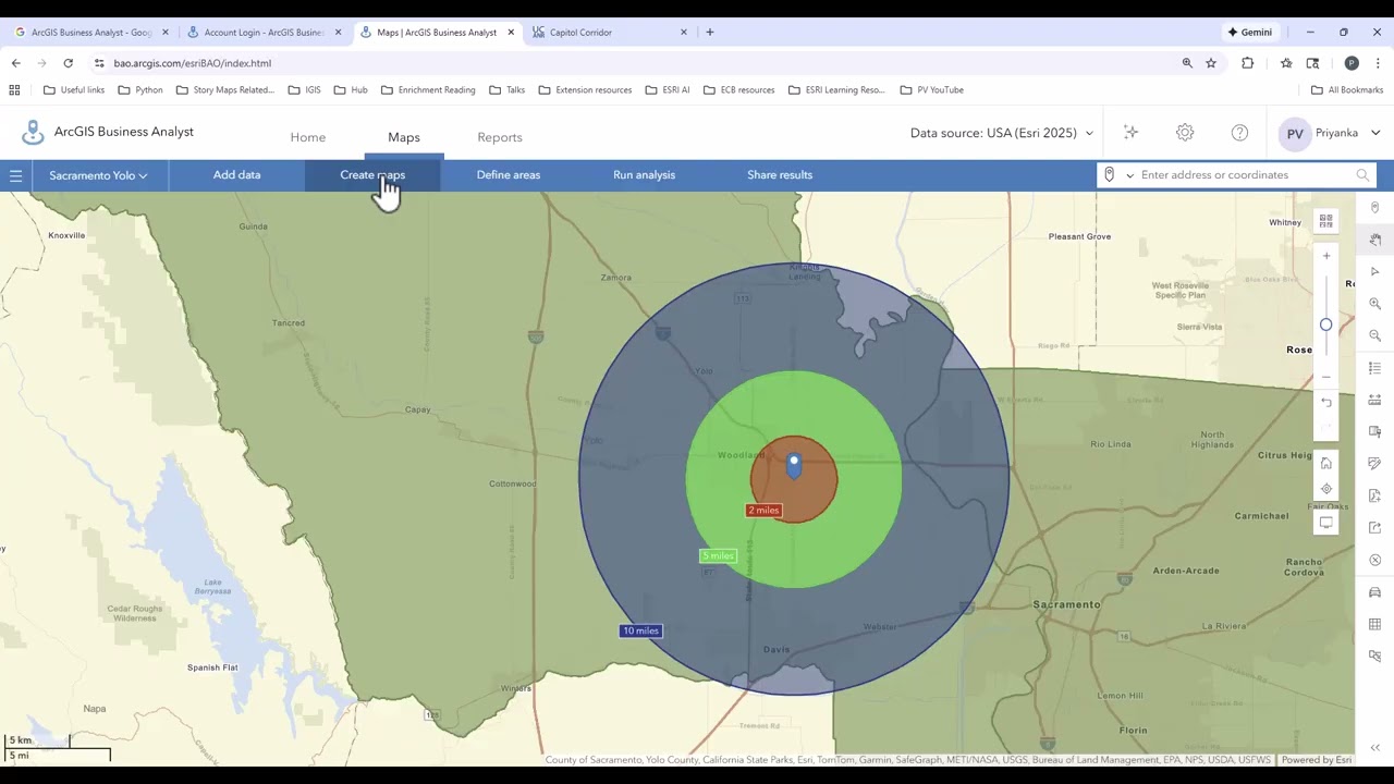 Exploring community characteristics around a single site location in Business Analyst