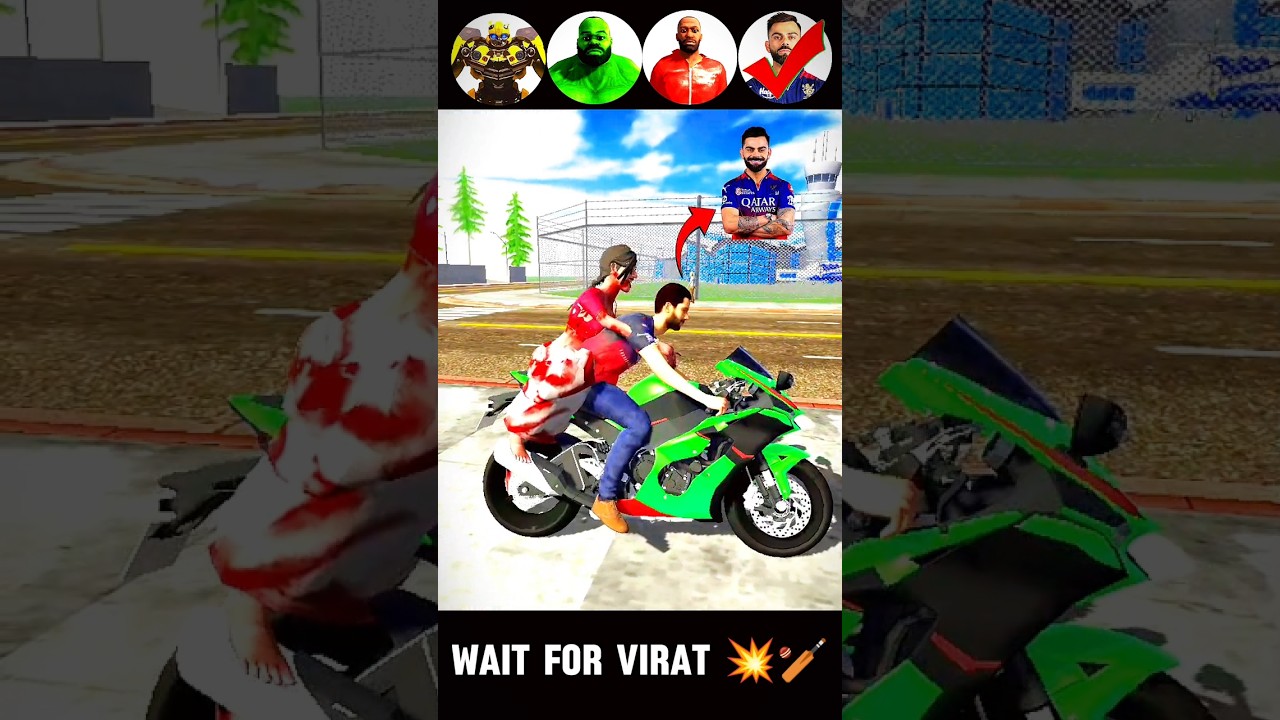 Indian Bikes Driving 3D 💥 Kamla Chooses Virat Kohli 🏏 Bike Challenge #shorts #gaming #gta