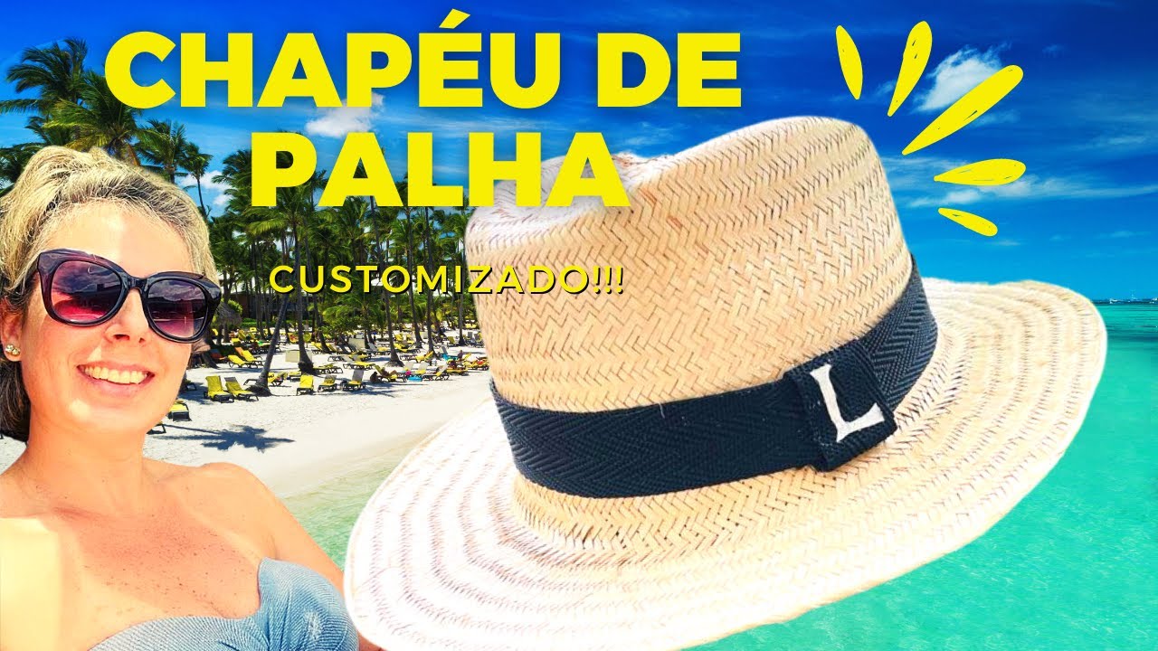 CHAPÉU DE PALHA CUSTOMIZADO| Faça Você Mesmo |  Diy | Tendência verão 22/23