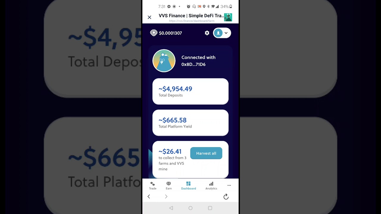 How to take from VVS earned and mines to add liquidity for farm pool CRO/VVS