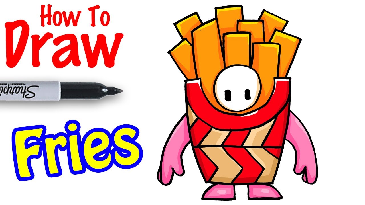 How to Draw the Fries from Fall Guys