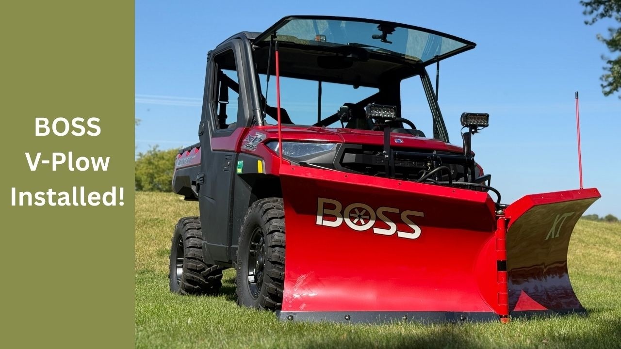 Polaris Ranger XP 1000 BOSS V Plow Install | BOSS UTV RT3 Power - VXT Steel Blade Snowplow