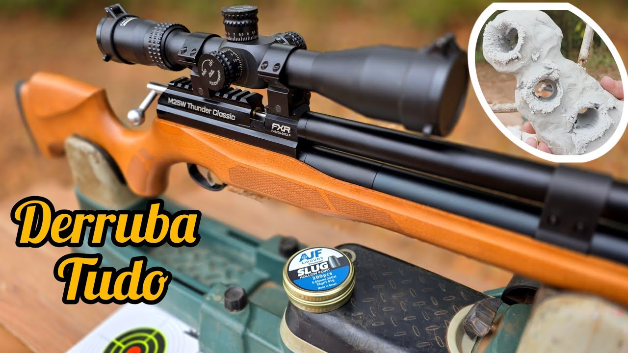 DERRUBA TUDO! SLUG 25gr NA PCP M25W THUNDER CLASSIC - POTÈNCIA E PRECISÃO