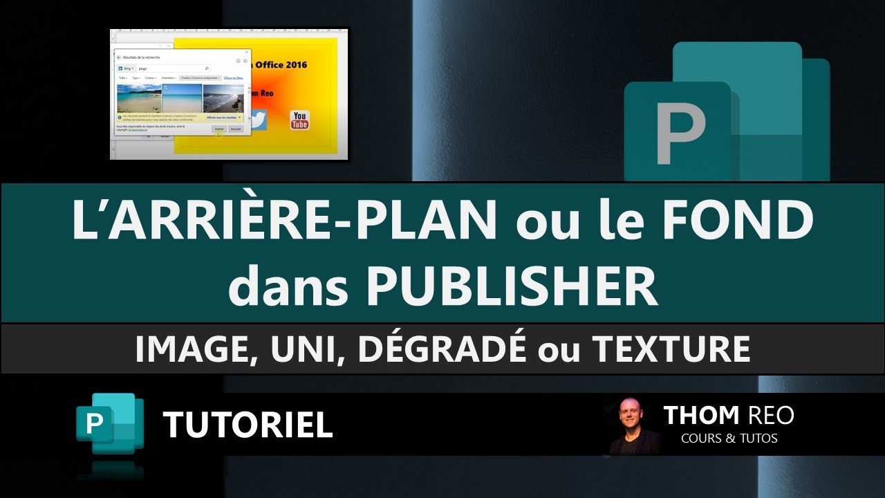MODIFIER le FOND ou l'ARRIÈRE-PLAN dans PUBLISHER - Couleurs et images (Tutoriel)
