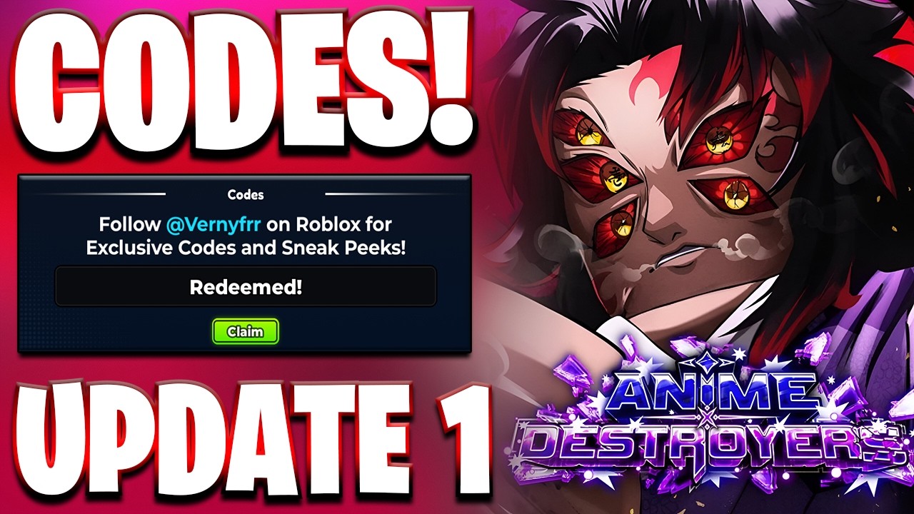 *ОБНОВЛЕНИЕ 1* НОВЫЕ, ВСЕ РАБОЧИЕ КОДЫ ОБНОВЛЕНИЯ 1 ДЛЯ ANIME DESTROYERS! КОДЫ ДЛЯ ROBLOX ANIME D...