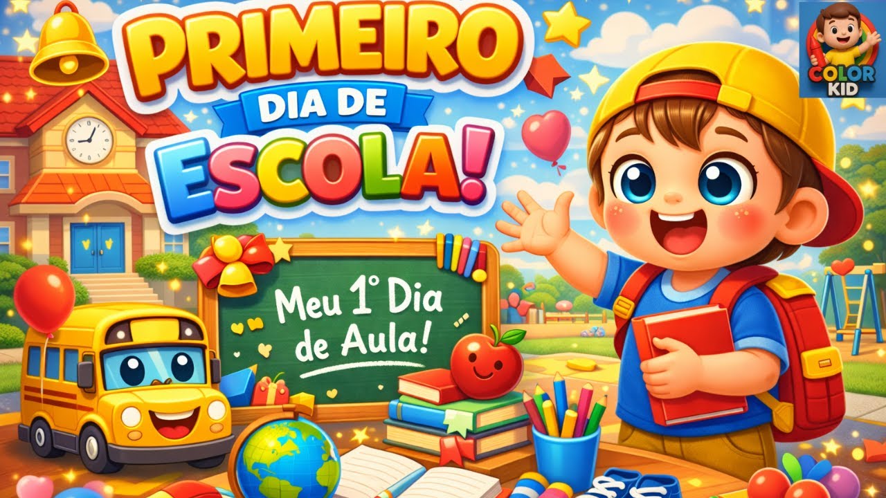 Primeiro Dia de Escola  -  | Historinhas e Músicas Infantis | Canal Color Kid