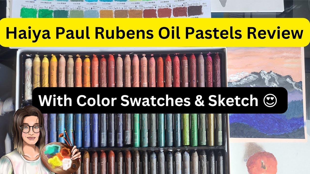 Full Paul Rubens HaiYa Oil Pastels Review & Why I loved It (Package,  72 Colors Test, Performance)