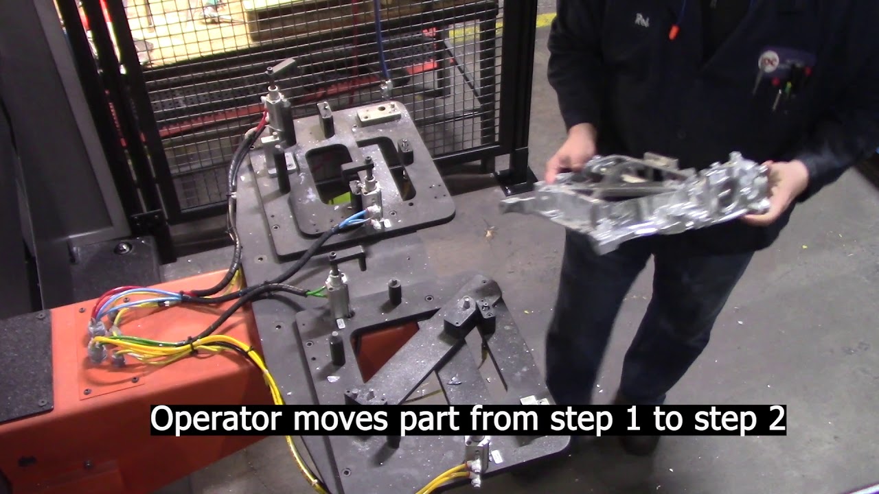 Diecasting: Compare an old de-burring method with a new automated de-burring method.