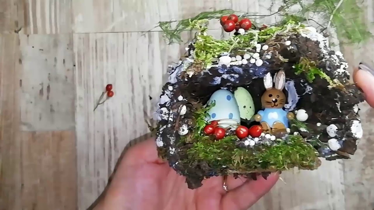 Mix mediowa ozdoba wielkanocna DIY - wyzwanie u Greta Art Studio