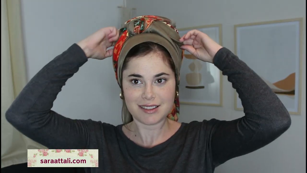 How to tie your Big Headscarf - SARA ATTALI