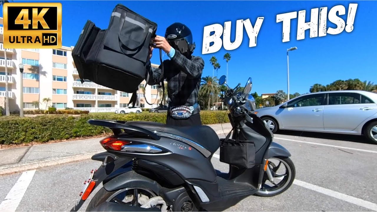 КУПИТЕ эту сумку для доставки Doordash, Uber Eats и Gig Work on a Scooter