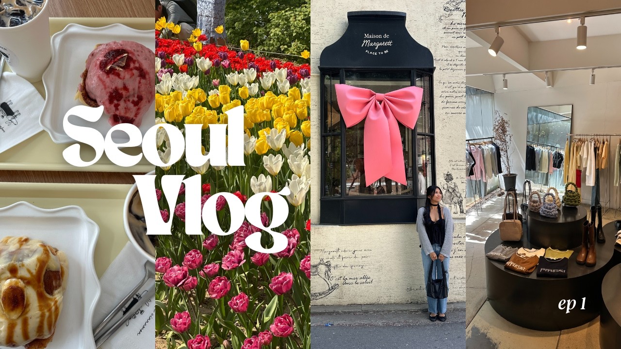 KOREA DIARIES EP 1 ☕️ Korea travel vlog, must try cafes in Seoul, cafe hopping, shopping in Hongdae