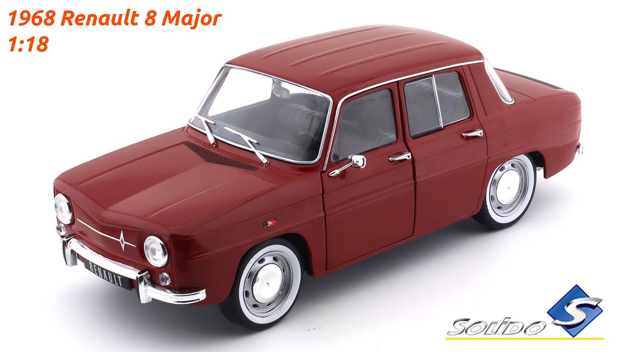 1968 Renault 8 Major red 1:18 Solido diecast Scale Model collectible