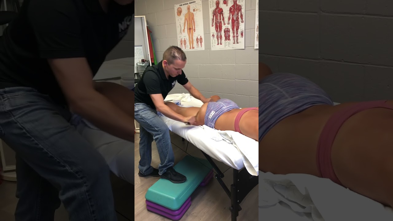 IASTM technique for a hamstring strain.