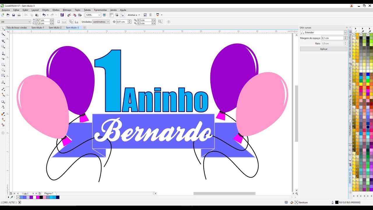 Como criar tag Etiqueta Para Topo de Bolo Corel Draw Tutorial