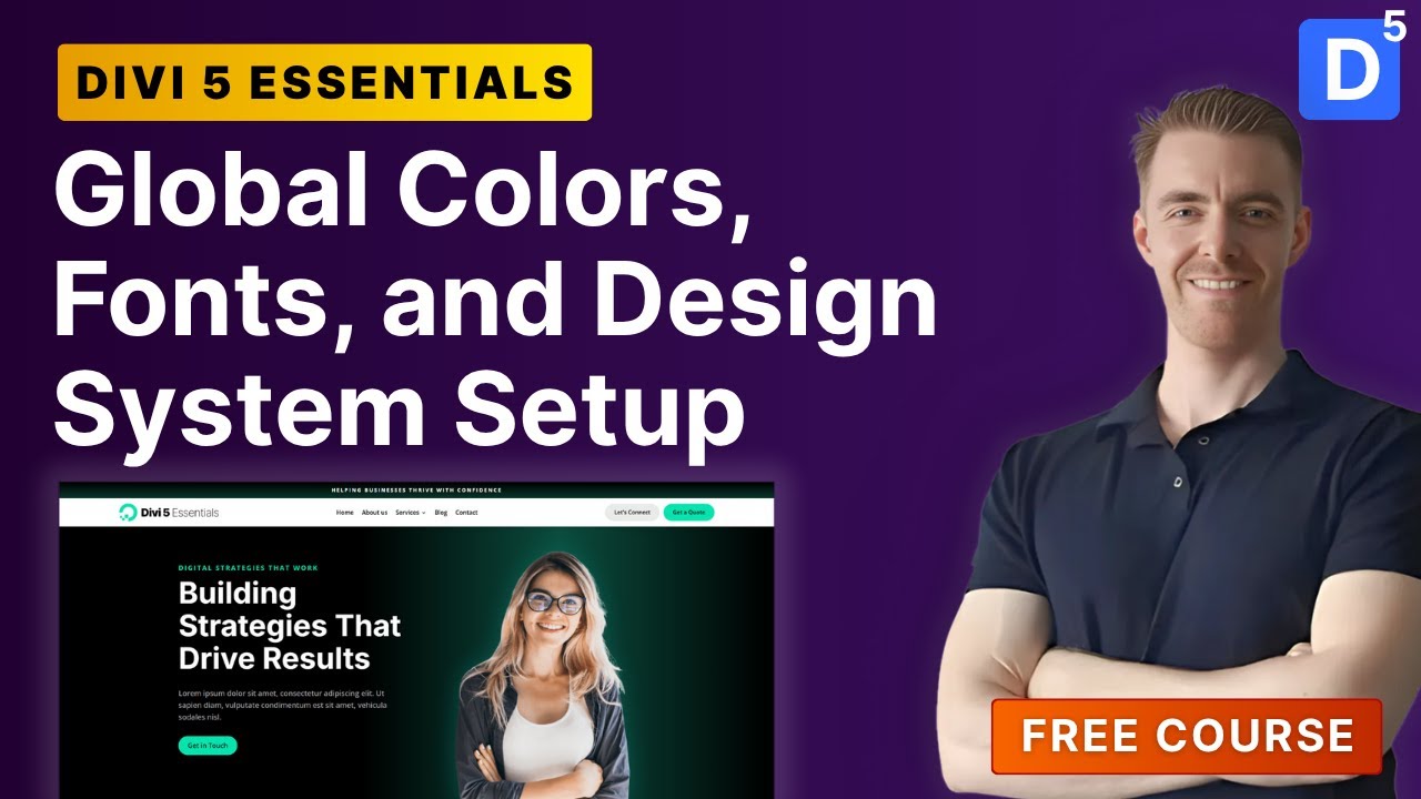 Global Design System in Divi 5 | Colors, Fonts & Branding