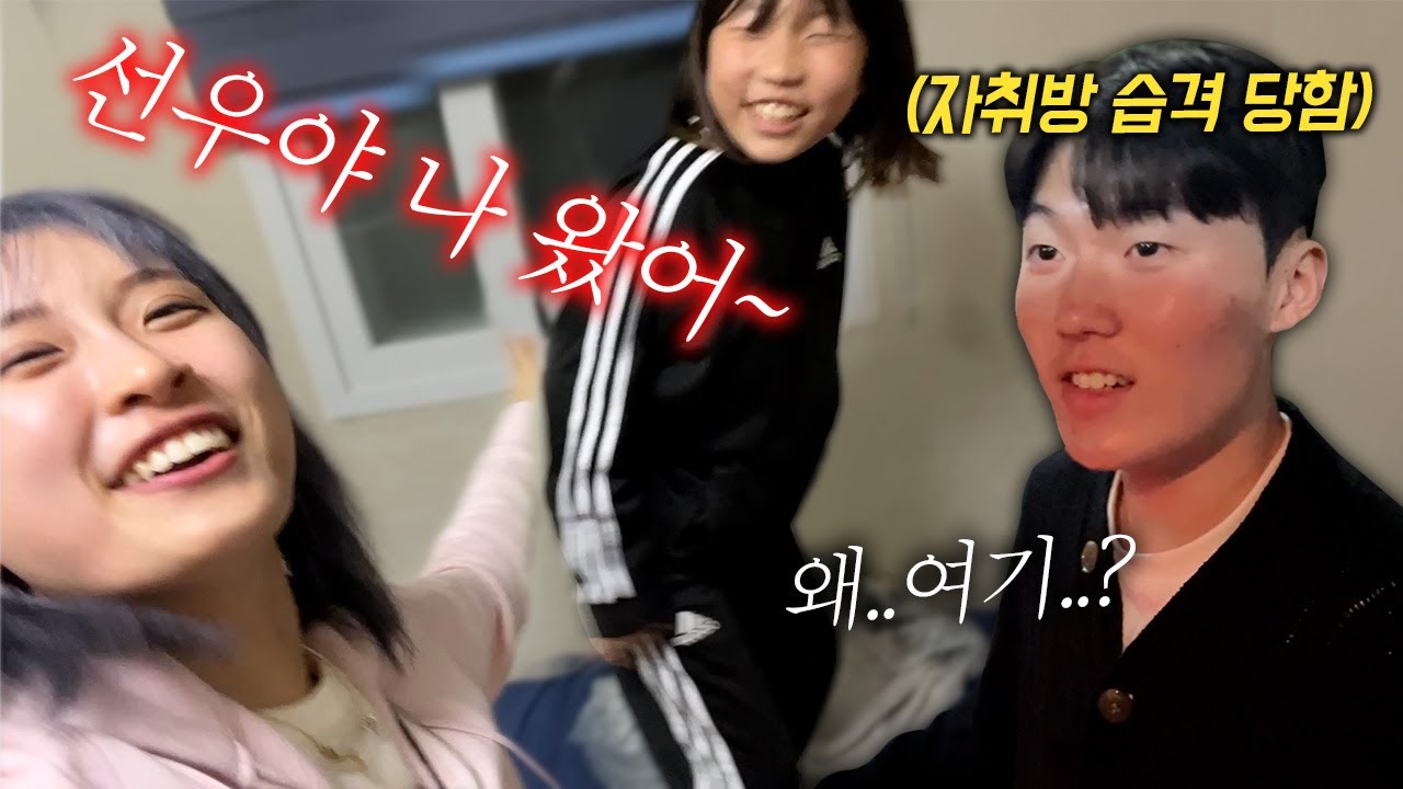 부산에 이사 온 대학생 조카 자취방에 슬우랑 몰래 쳐들어갔습니다