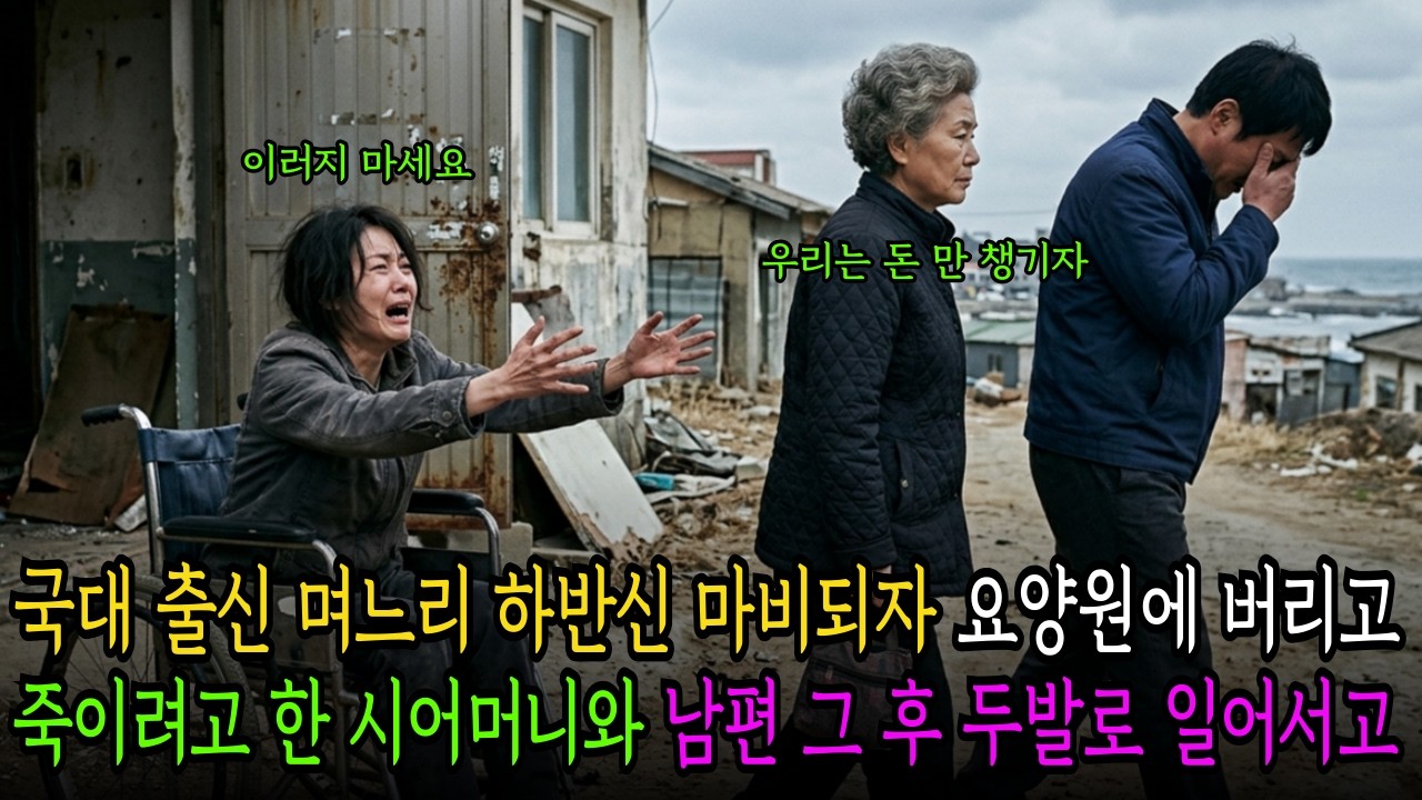 국대출신 하반신 마비되자 요양원에 버리고 죽이려고한 시어머니와 남편 그 후 두발로 일어나고ㅣ오디오북ㅣ사연라디오ㅣ노후사연ㅣ인생사연ㅣ고부갈등ㅣ