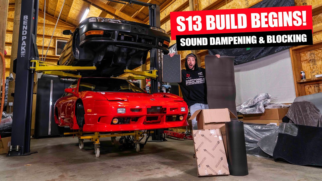 Modernizing my Nissan S13 Hatch with the BEST Sound Deadening Material! (4K)
