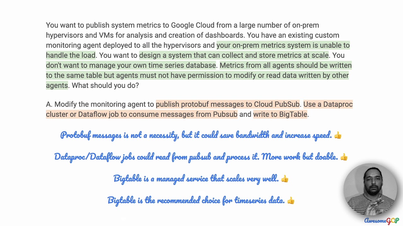 PDE-10 Quick, GCP Professional Data Engineer - pubsub, bigtable, dataproc, dataflow, hbase, cassandr