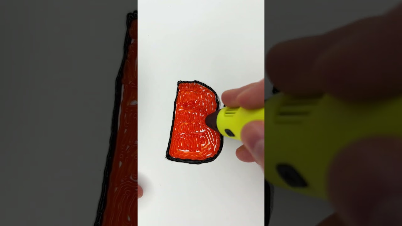3D PEN | LETTER B SPANISH Paper Alphabet Lore #shorts #alphabetlore