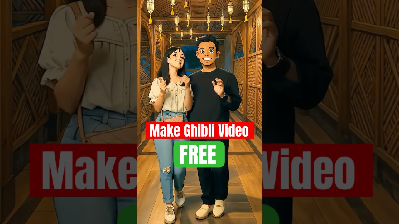 Make Studio Ghibli Style Videos for FREE 🤯 Convert Ghibli Style images to Video #Ghibli #Short