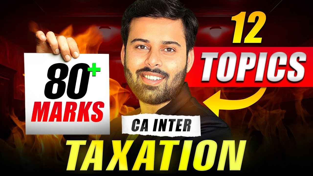 Most Important Topics for CA Inter Taxation Jan 26 || ABC Analysis OUT !!