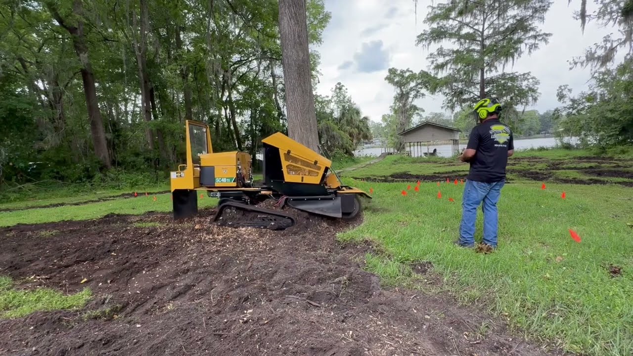 I RUINED THE CUSTOMERS YARD (STUMP GRINDING) ROOT CHASING 