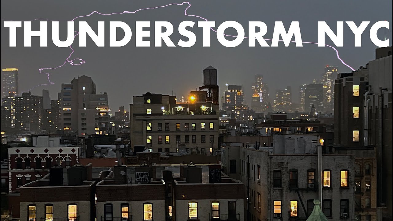 NYC LIVE Severe Thunderstorm Manhattan June 26. 2024
