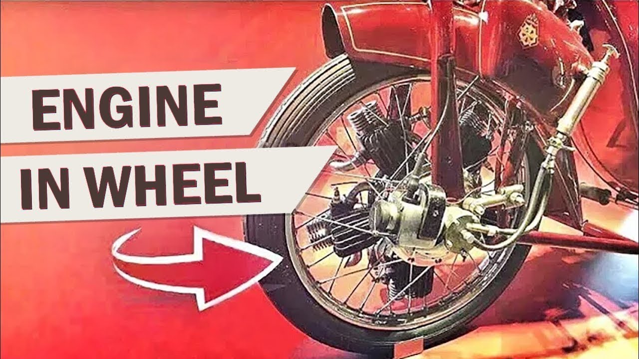 GAS Engine in the FRONT WHEEL of the Bike?!