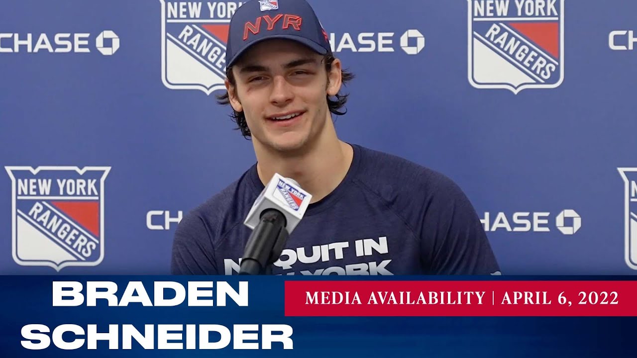 New York Rangers: Braden Schneider Media Availability | Apr. 6, 2022