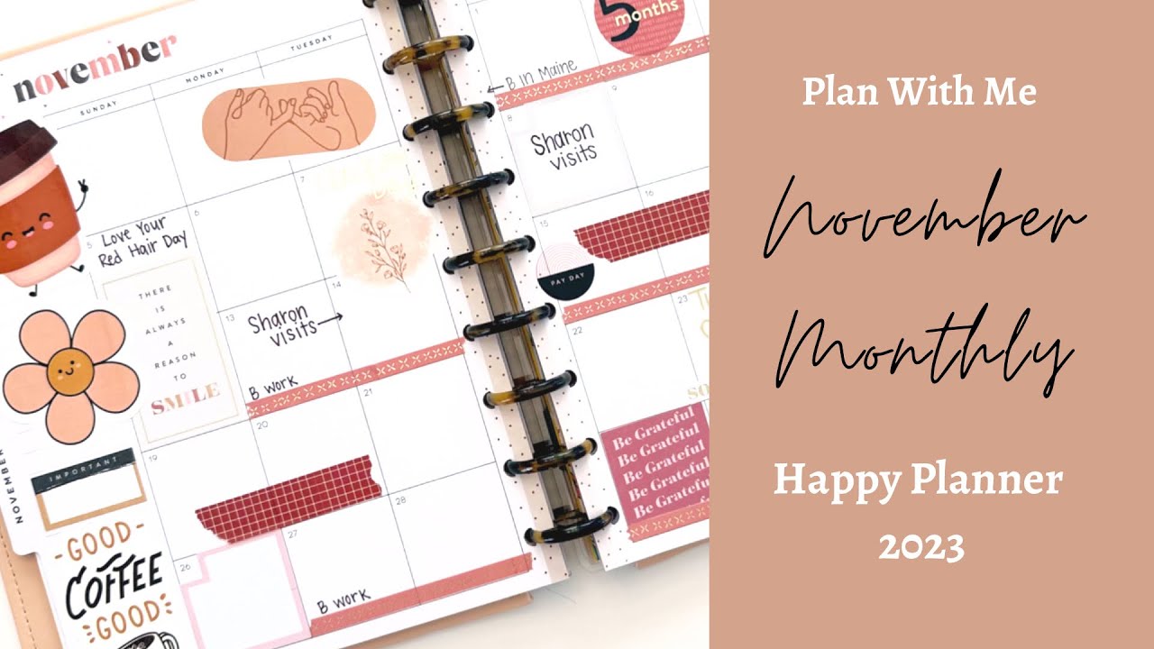 Monthly Plan with Me: November 2023 | Happy Planner