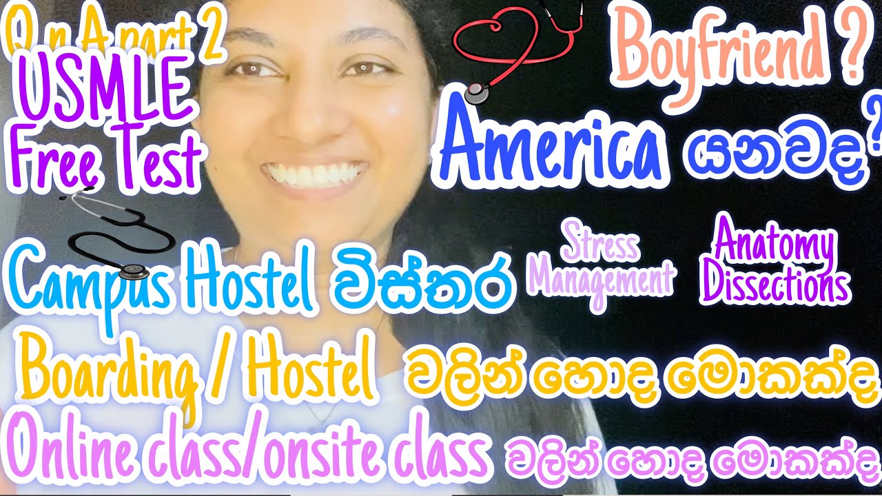 Q n A part 2| Medical school experience | Free USMLE Test | Details on University hostels,stress