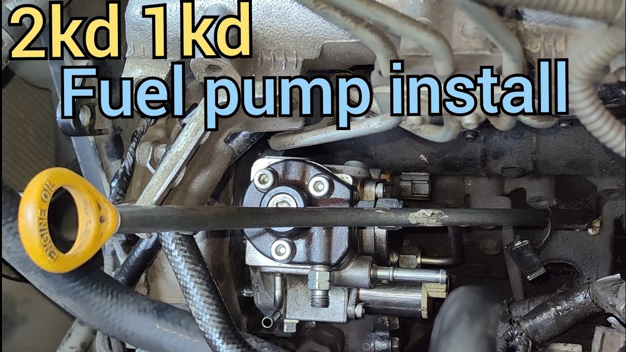 Toyota 2kd fuel pump timing mark and fuel pump easy install - Toyota 1kd fuel pump engine installed