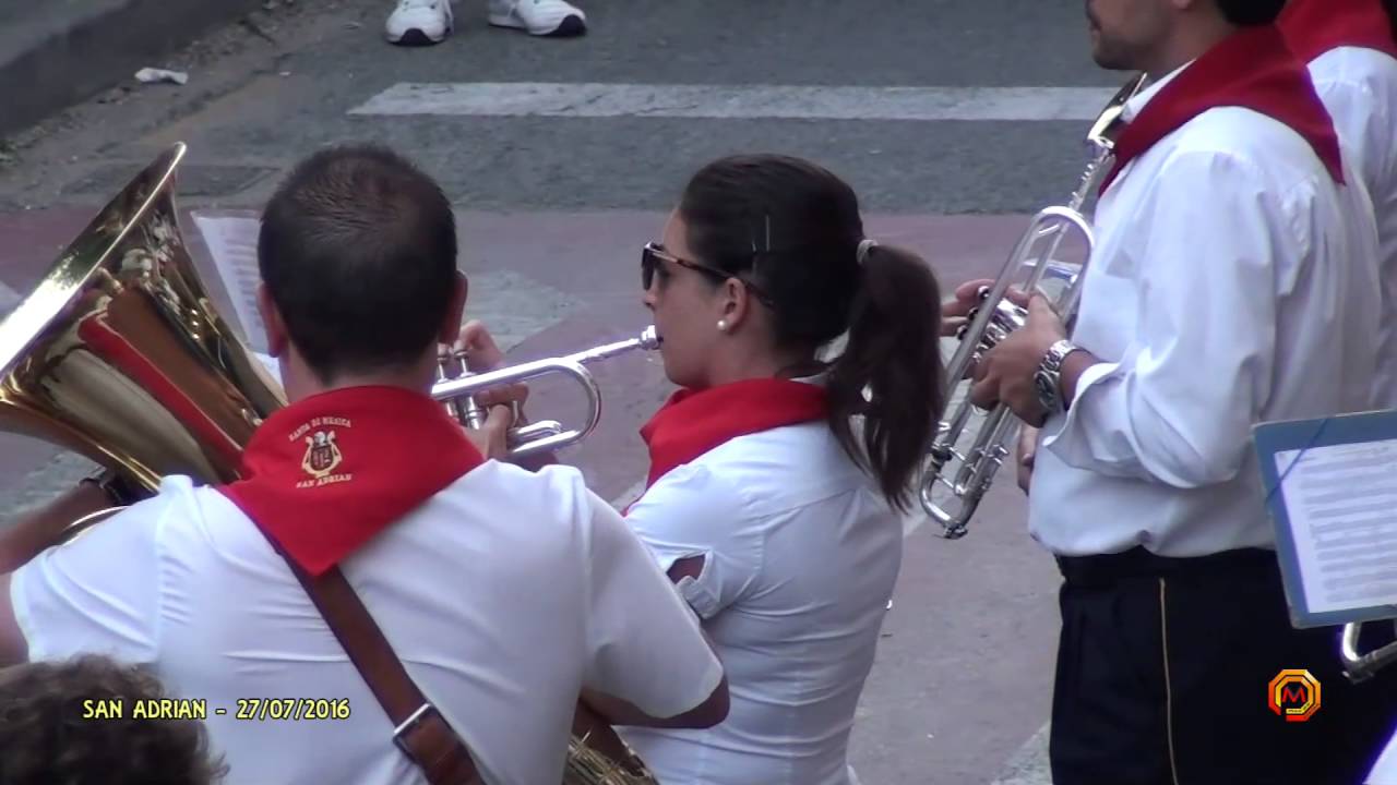 Tv San Adrian   27 07 2016   Banda, Peñas y Baile de la Jota