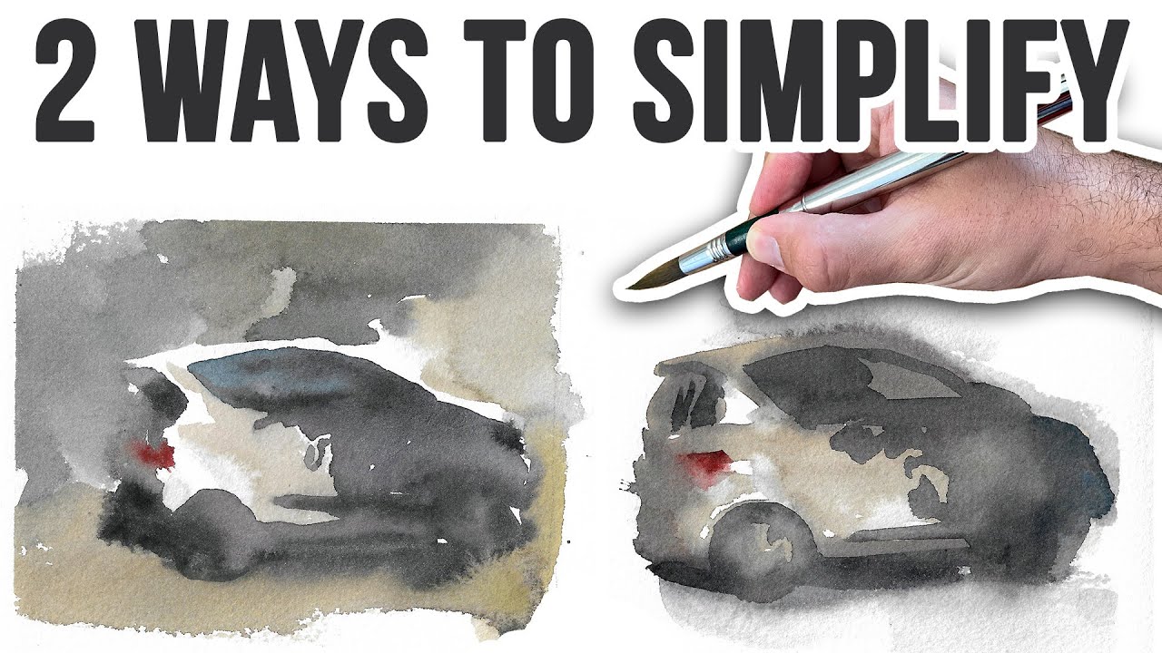 How to Simplify Details in Watercolor Painting!
