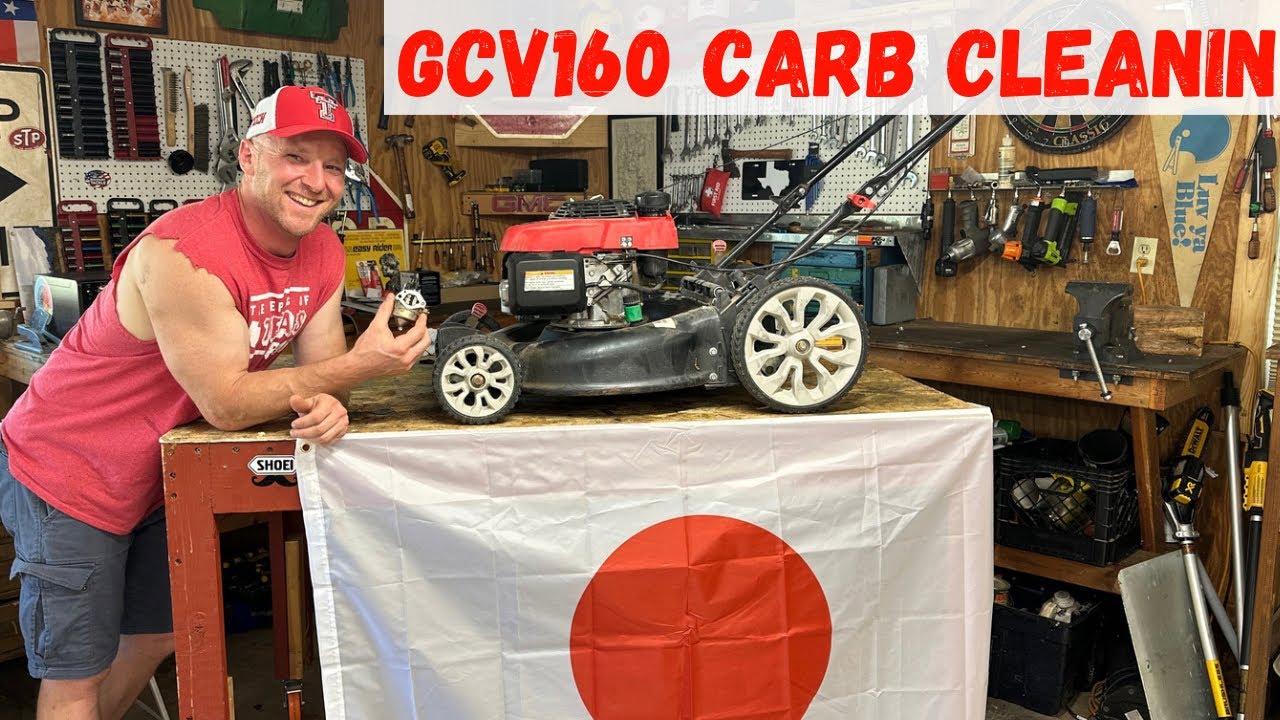 Чистка карбюратора Honda GCV160; Газонокосилка Troy-Bilt TB130XP