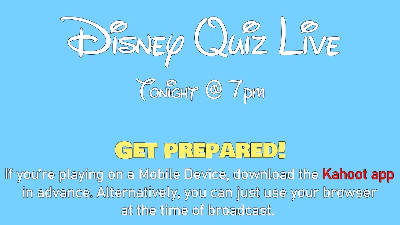 Disney Lockdown Trivia - LIVE - (See Description for IMPROVED VERSION) (1st April 2020)
