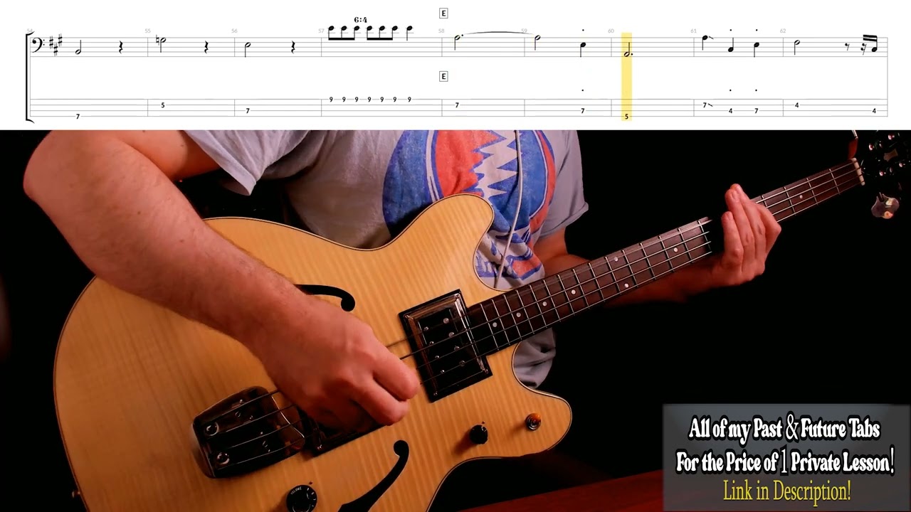 The Beatles-Dig a Pony-Bass cover with Tab & Notation-Paul McCartney