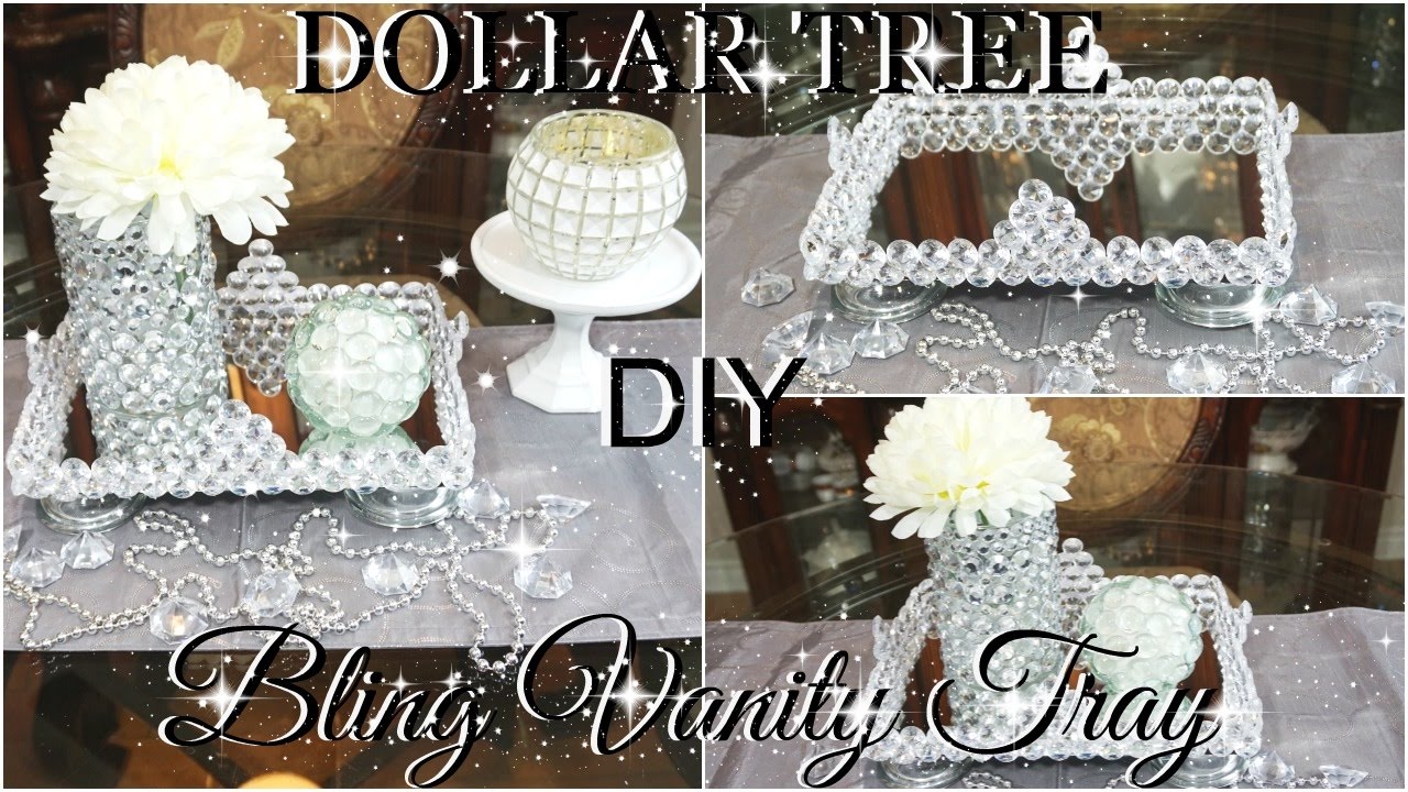 DOLLAR TREE DIY BLINGED OUT VANITY TRAY COLLABORATION WITH SO FASHION PLUS | PETALISBLESS🌹