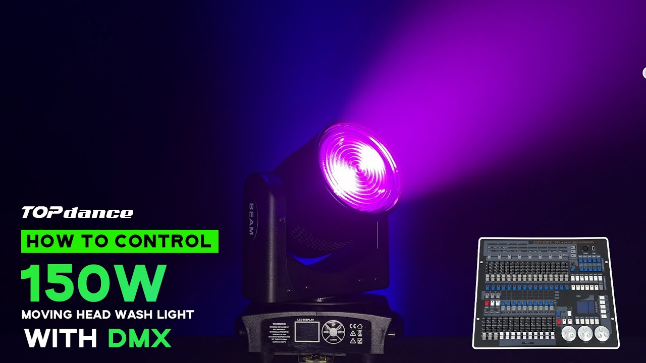 How to Control 150W Moving Head Wash Lights with DMX &ndash; Master DMX for Moving Head Wash Lights