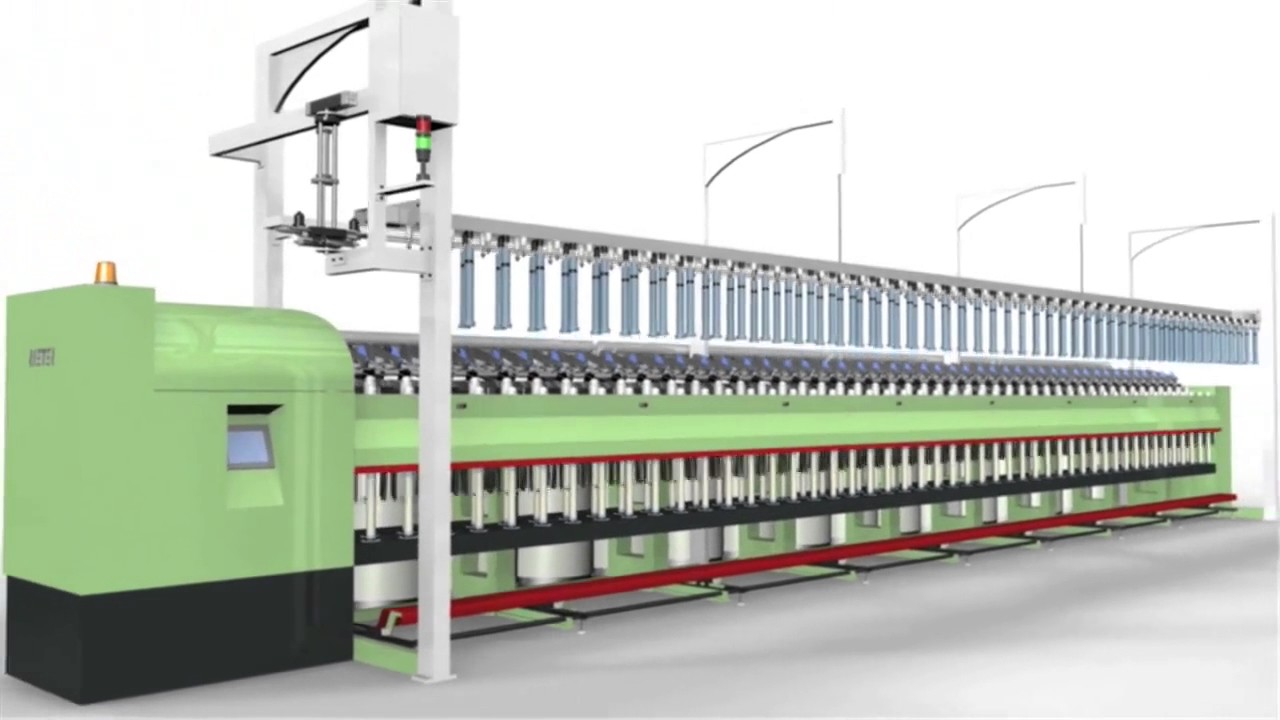 Rieter F15   F35 Roving frame doffing process original animations