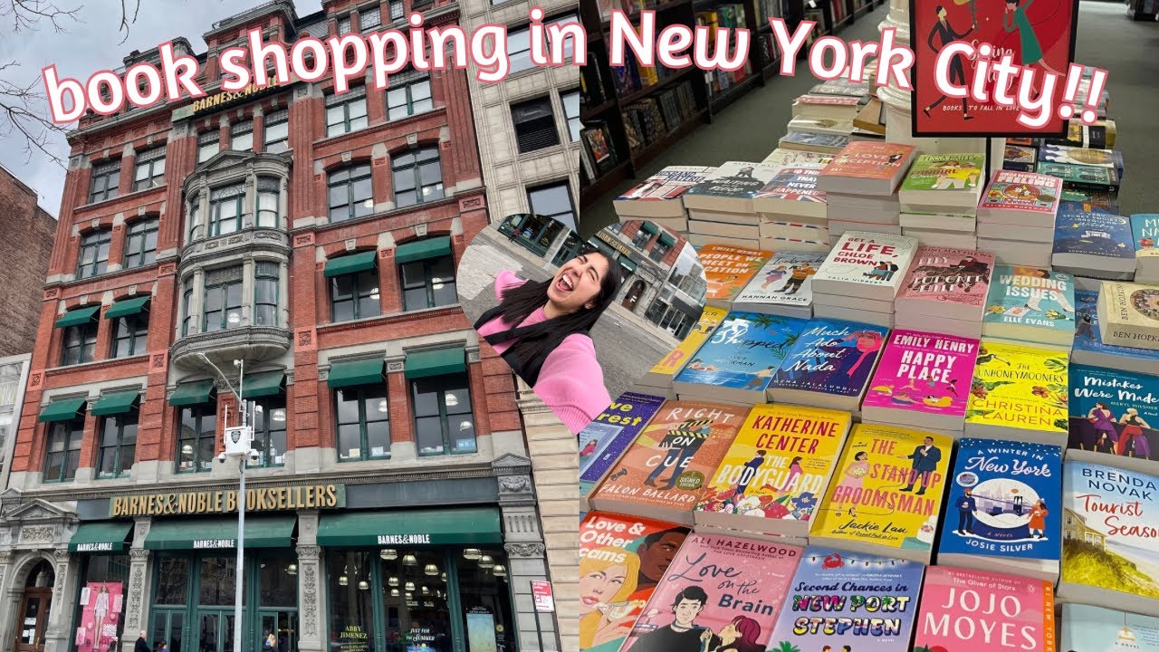 I went to the BIGGEST barnes & noble!! New York city book shopping vlog 📚🤭