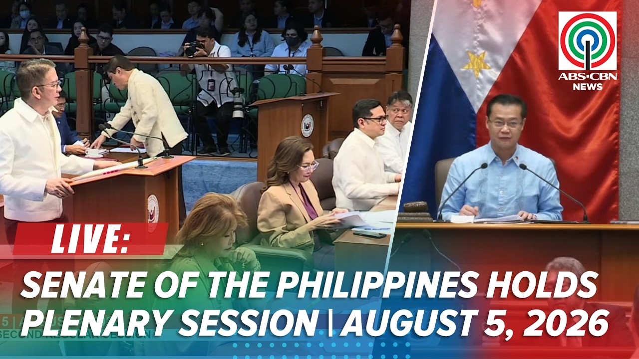 LIVE: Senate of the Philippines holds plenary session | ABS-CBN News (August 5, 2026)