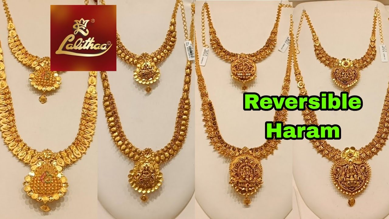 Lalithaa Jewellery Reversible Haram Collections With Grams/Necklace & Haram Collections