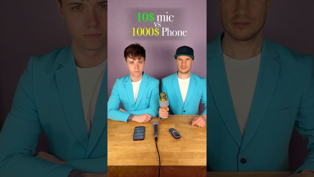 10$ mic vs 1000$ phone funny comparison #funnyvideo #comparison