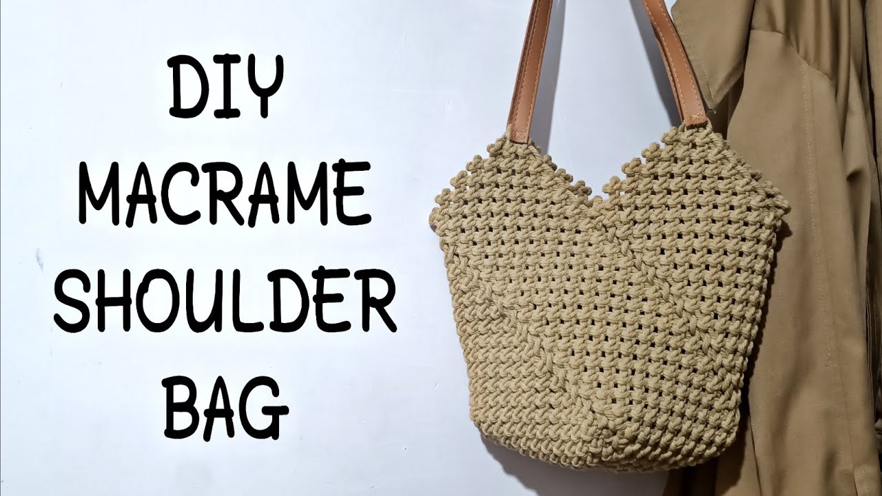 DIY MACRAME SHOULDER BAG | macrame bag| shoulder bag | tote bag